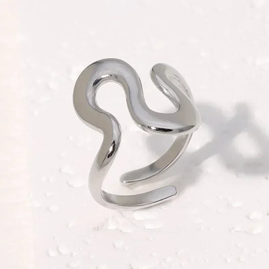Anillo Escultórico Ondas